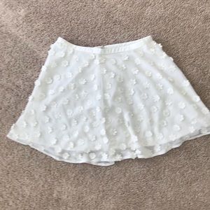Forever 21 cream flower romantic fairy ore skirts
